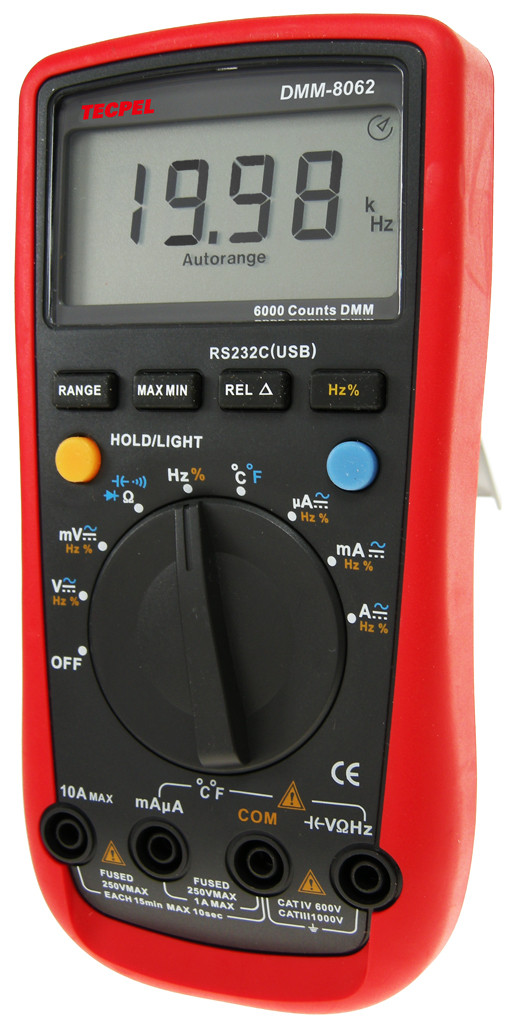 Digital multimeter, Clamp Meter, handheld oscilloscope TECPEL test